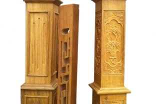 Trụ cái vuông gỗ nghiến