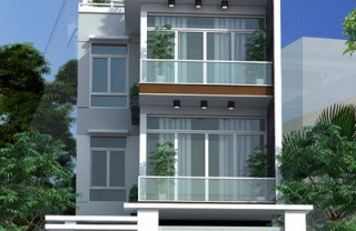 Lan can kính nhà ống đẹp MD14