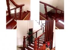 Cầu thang kính gỗ đẹp – Sự lựa chọn mới cho các ngôi nhà hiện đại