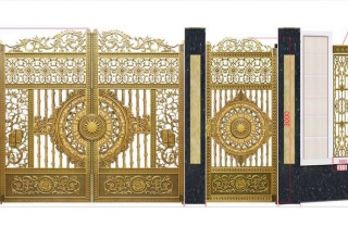 Cửa công nhôm đúc 