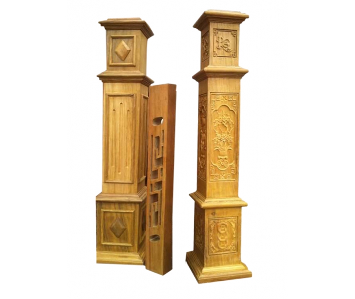 Trụ cái vuông gỗ nghiến