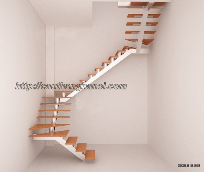 Cầu thang xương cá thép hộp 60x120
