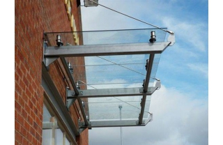 Mái kính khung inox MK10