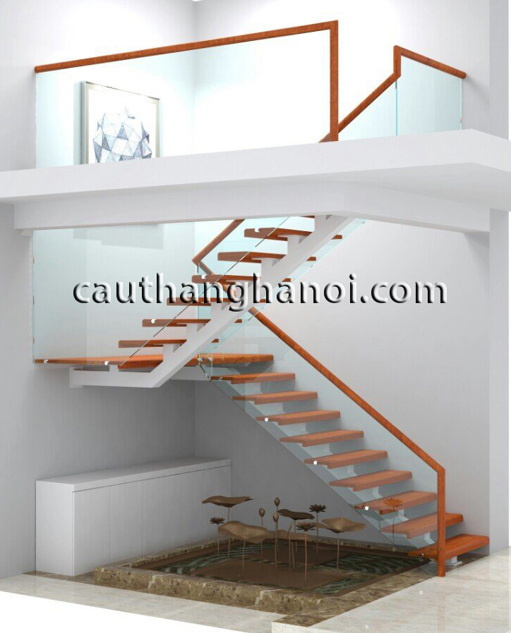 Lan can cầu thang kính cường lực – Điểm nhấn ấn tượng